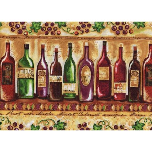 Bavlnený panel vínové fľaše, víno, vinár