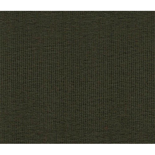 Bavlnená teplákovina s jemným počesom č. 35  Oekotex 100 (Vojenská zelená)