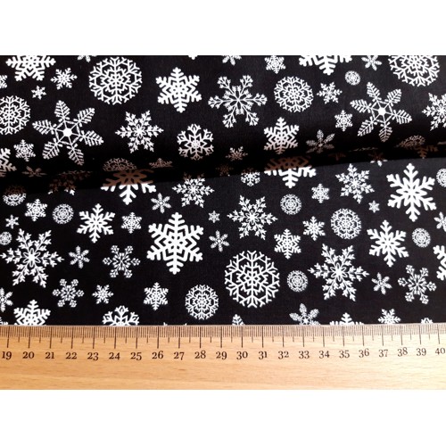 Dizajnerska vianočná bavlna plátno snehové vločky