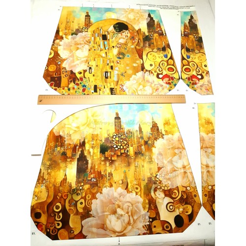 Panel na ušitie plážovej tašky Gustav Klimt kabelka vankúš podsedák