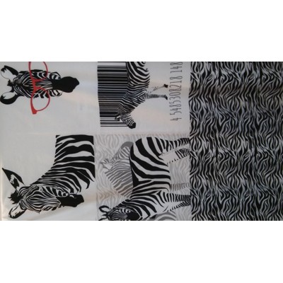 Bavlnený panel na vankúše, zebra