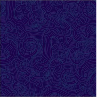 Dizajnérska bavlna just color vlny (Modrá tmavá)