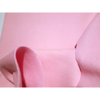 Hrubá počesaná teplákovina š.155cm (baby ružová)