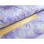 Dizajnérska bavlna fialové špirály zlatá potlač