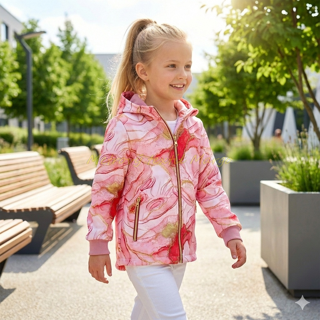 softshell mramor ružový