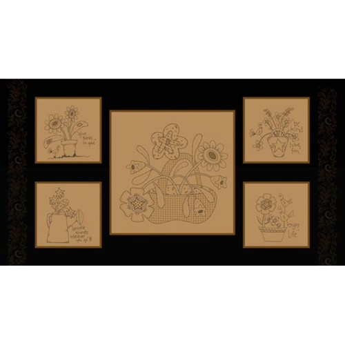 Bavlnený panel vintage kvety
