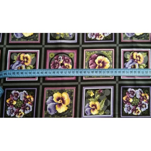Bavlnený panel sirôtky, kvety