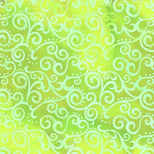 Dizajnérska bavlna ornamenty (zelená)