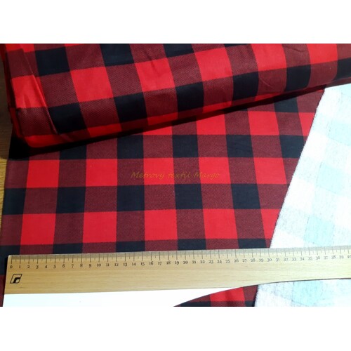 Flanel káro (Červeno-čierne)