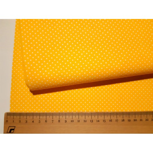 Bavlnené plátno bavlna bodka (bodky oranžové svetlé)