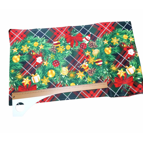 Vianočná dekoračka š.51cm na štólu, vankúše, tašky