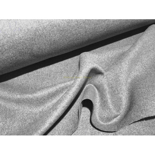 Vlnený flauš sivý – kvalitná kabátovina v metráži | Kreativcentrum Margo