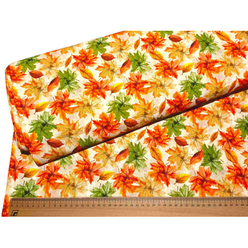 bavlnené plátno 150 cm široké jesenné listy margo metráž

