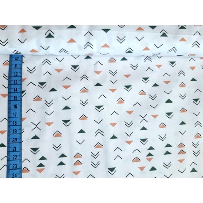Bavlnené plátno bavlna trojuholníky a striešky