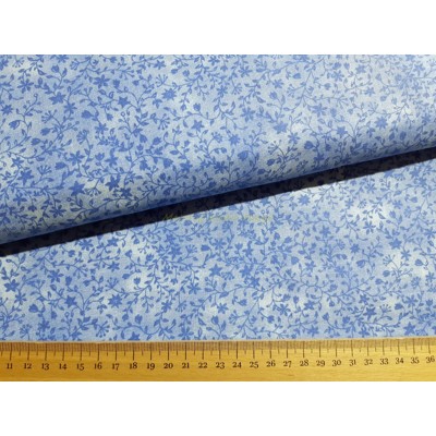 Bavlnené plátno bavlna vetvičky (Modrá)