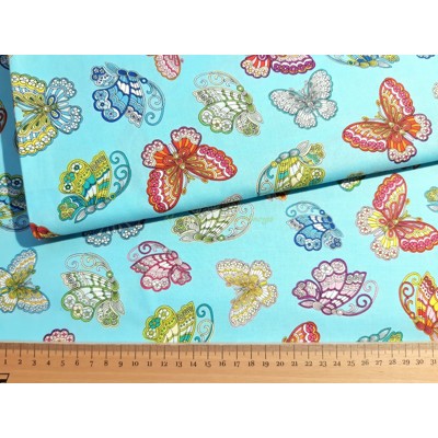 Dizajnérska bavlna plátno motýle motýľ