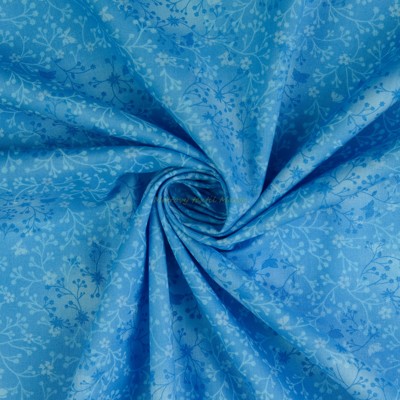 Bavlnené plátno bavlna bylinky mramor (Modrá)
