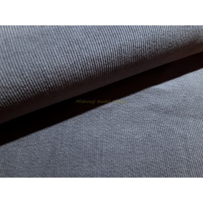 Bavlnený predpraný elastický manchester 3mm vrúbok (šedá)