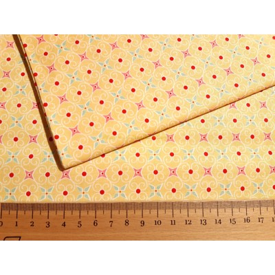 Dizajnérska bavlna plátno geometrický vzor kaleidoskop