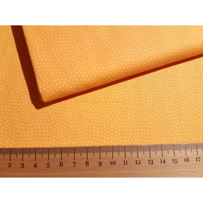 Dizajnérska bavlna plátno oranžová bodka na oranžovej