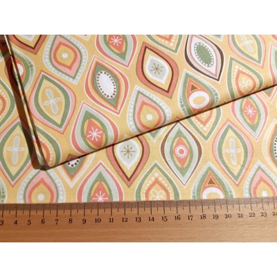 Dizajnérska bavlna plátno slzičky geometrický vzor