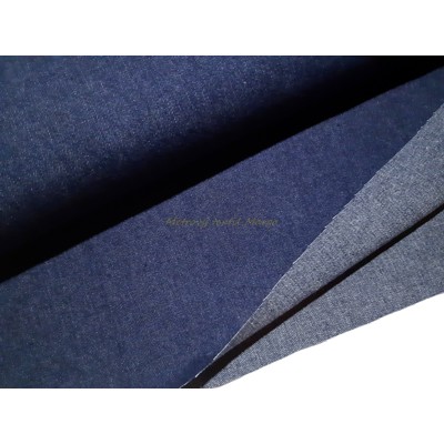 Rifľovina 85% bavlna 15% polyester (modrá tmavá)