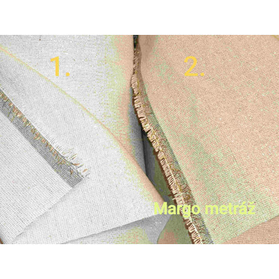 dekoračka ľan s lurexom (2- režná + zlatý lurex)