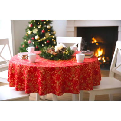 Vianočný obrus kruh cca 145 cm