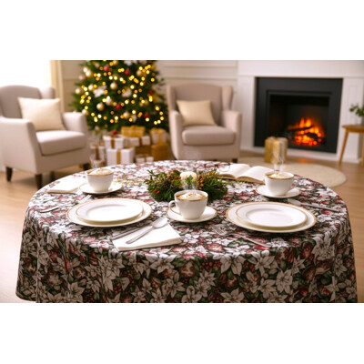 Vianočný obrus kruh cca 145 cm