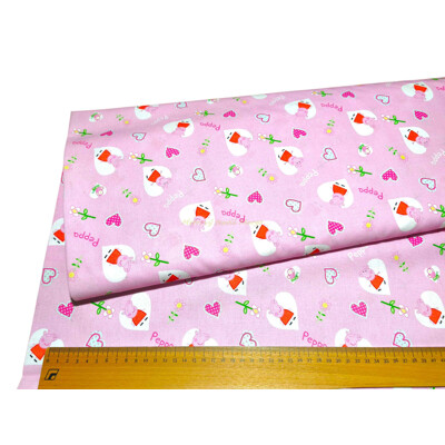 Bavlnené plátno Prasiatko Peppa - ružová | 100% bavlna | Margo