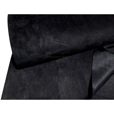 Čierna jelenica s elastanom | Luxusný umelý semiš | Margo