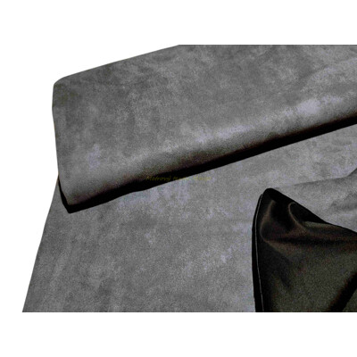 Šedá jelenica s elastanom | Všestranný umelý semiš | Margo