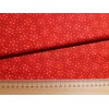 Dizajnérska bavlna plátno hviezdičky mramor (červená)