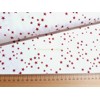 Bavlnené plátno bavlna hviezdičky (červené hviezdy na bielom)