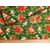 Dizajnérska bavlna vianočné plátno Vianoce vianočná ruža kvety (kvety na zelenom)